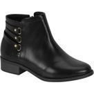 Bota feminina modare 7057.218 cano baixo salto 3 cm altura e palmilha conforto