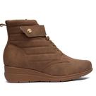 Bota Feminina Modare Anabela Cano Curto Marrom Claro Bota Feminina Modare Anabela Cano Curto Marrom Claro