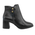 Bota Feminina Modare Salto Bloco Medio Ortopedica Confortavel Cano Curto Ref: 7078.101