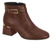 Bota Feminina Modare Salto Médio Palmilha Conforto 7082107 Tamanho:37 BRCor:Café