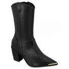 Bota Feminina Moleca Ana Castela Western Salto Bloco 5355.100.23580
