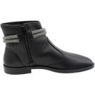 Bota Feminina Moleca Cano Baixo Strass Preta - 53331