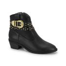 Bota Feminina Moleca Casual Tratorada Fivela Confortável Original -