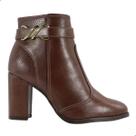 Bota Feminina Moleca Napa Genebra Café