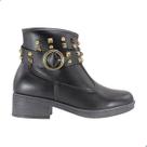 Bota Feminina Moleca Salto Bloco Baixo Napa Floaper Preto