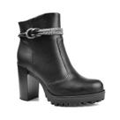 Bota Feminina Moleca Zíper Tira Strass Preto
