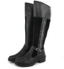 Bota Feminina Montaria Cano Alto Apliques Fivela