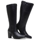 Bota Feminina Montaria Cano Alto Em Couro Legítimo Salto Bloco Confortável 1807 Bota Feminina Montaria Cano Alto Em Couro Legítimo Salto Bloco Confortável 1807