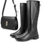 Bota Feminina Montaria Cano Alto Inverno + Bolsa Blogueira