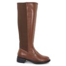 Bota Feminina Montaria Cano Alto Neoprene Zíper Capuccino Cor:CapuccinoTamanho:34