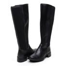 Bota Feminina Montaria Casual Cano Alto Solado Tratorado