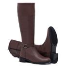 Bota Feminina Montaria de Cano Longo com Ziper Moda Inverno Schiareli - Ref. 11070