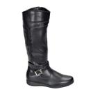Bota Feminina Mooncity Cano Alto Fivela Preto 71112 Bota Feminina Mooncity Cano Alto Fivela Preto 71112