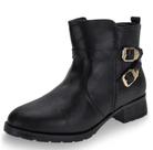 Bota Feminina Mooncity Fivela Preta