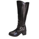Bota Feminina Mooncity Salto Médio Preto 73205