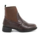 Bota Feminina Neoprene Cano Curto Calce Fácil Coturno Café Confortável Cor:CaféTamanho:36 Bota Feminina Neoprene Cano Curto Calce Fácil Coturno Café Confortável Cor:CaféTamanho:36