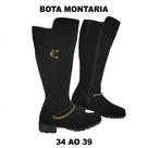 Bota Feminina Nobuck Salto Médio ou Montaria Luxo Charmosa MG4003