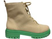 Bota Feminina Nude Solado Tratorado Verde