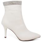 Bota Feminina Off White Detalhe em Strass Planet Franca Salto Fino Salto Médio Bota Feminina Off White Detalhe em Strass Planet Franca Salto Fino Salto Médio