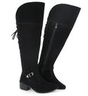 Bota feminina over the knee cano longo estilo montaria