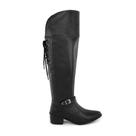 Bota Feminina Over The Knee Lady Ajustável Salto Baixo