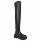 Bota Feminina Over The Knee Tratorada Elástico Moderna