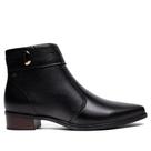 Bota Feminina Pegada Burnished Couro Salto Bloco Preto Bota Feminina Pegada Burnished Couro Salto Bloco Preto