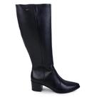 Bota Feminina Pegada Cano Longo Couro Preto - 280561-5