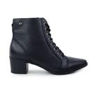 Bota Feminina Pegada Couro Cano Baixo Preta - 280503 Bota Feminina Pegada Couro Cano Baixo Preta - 280503
