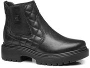 Bota feminina pegada em couro legitimo preto 282405.05