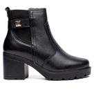 Bota Feminina Pegada Salto Bloco Elástico Preto