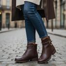Bota Feminina Piccadilly Cano curto Salto Baixo Original
