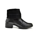 Bota Feminina Polaina Couro Salto Montaria Moderna Conforto