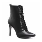 Bota Feminina Preta de Bico Fino Salto Confortável Envio Já Bota Feminina Preta de Bico Fino Salto Confortável Envio Já