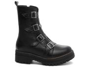 Bota Feminina Preta Elegante com Fivela Conforto Estilosa