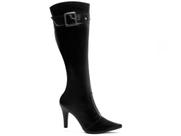 Bota Feminina Preta Elegante com Fivela Salto Conforto