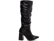Bota Feminina Preta Elegante com Salto Conforto Estilosa