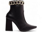 Bota Feminina Preta Elegante com Salto Conforto Estilosa