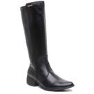 Bota Feminina Preta Montaria Cano longo em Couro 2602