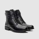 Bota Feminina Preto Cadarço Cano Alto Escuro Couro Inverno Sofisticação E Estilo Zapattero Bota Feminina Preto Cadarço Cano Alto Escuro Couro Inverno Sofisticação E Estilo Zapattero
