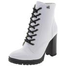 Bota feminina preto com branco