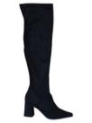 Bota Feminina Quiz Over Camurça Stretch Salto 63307012 Preto
