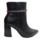 Bota Feminina Ramarim 2468102 Cano Curto Couro Tratorada