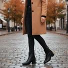 Bota Feminina Ramarim Cano Baixo Salto Bloco Preta Couro Legítimo Conforto e Estilo 2657101