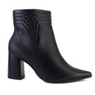 Bota Feminina Ramarim Cano Curto Bico Fino Salto Grosso Moda 23-58123