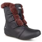 Bota feminina rasteira forrada em lã natural de carneiro Kenora Ref.:23658 Bota feminina rasteira forrada em lã natural de carneiro Kenora Ref.:23658