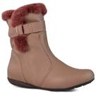 Bota feminina rasteira forrada em lã natural New Vancouver Ref.:23652