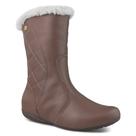 Bota feminina rasteira New Toronto forrada em lã sintética Ref.:23659