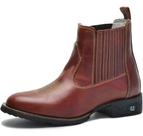 Bota Feminina RR Botas Texana Country em Couro Elastico com Bordado Bico Redondo