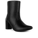 Bota Feminina Salto Alto Cano Curto